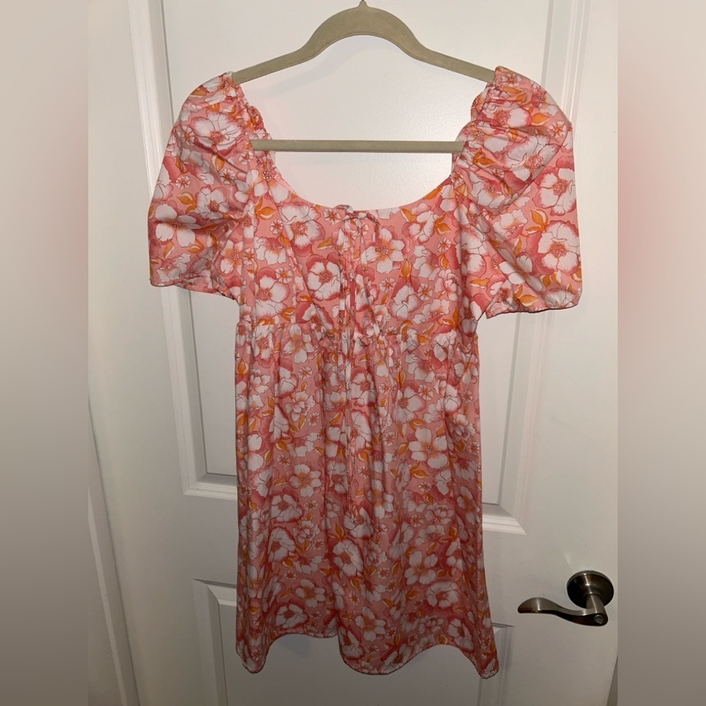 Copper Key Pink and Yellow Floral Dress
